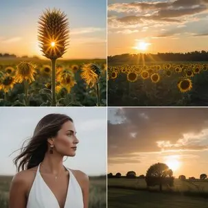 Sole, natura e campi